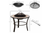 Outsunny Mosaic Pattern Outdoor 60cm Fire Pit Table Black Dimensions