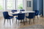 Como Dining Set with 6 Luxe Blue Chairs Main Image