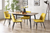 Findlay Rectangular Table and 4 Delaunay Mustard Chairs Main Image