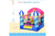 Outsunny Castle Stars Bouncy Castle - Castle Stars Design About