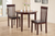 Lunar Dining Set with 2 Chairs Mahogany