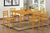 York Large Dining Set with 6 Chairs Natural Oak