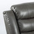 Turin Recliner Leather Aire 3 Seater Sofa Grey Top Cushion