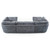 Ashby U Shaped Fabric Sofa Grey Back