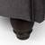 Huntley Fabric 2 Seater Sofa Grey Dark Wood Foot