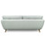 Scandi 2 Seater Fabric Sofa Grey Back