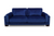 Pompei 3 Seater Fabric Sofa Blue
