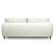 Gozo 2.5 Seater Fabric Sofa White Back