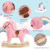 HOMCOM Kids Plush Rocking Horse w/ Sound Moving Mouth Wagging Tail Children Rocker Ride On Toy Gift 3-6 Years Pink information sheet 4