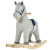 HOMCOM Kids Plush Rocking Horse w/ Sound Children Rocker Ride On Toy Gift 3-6 Years Grey front