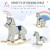HOMCOM Kids Plush Rocking Horse w/ Sound Children Rocker Ride On Toy Gift 3-6 Years Grey information sheet 2