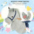 HOMCOM Kids Plush Rocking Horse w/ Sound Children Rocker Ride On Toy Gift 3-6 Years Grey information sheet 1