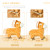 HOMCOM 2 In 1 Kids Toddler Rocking Horse Plush Ride On Giraffe Rocker with Wheels Wooden Base Animal Sounds for 3-6 Years information sheet 2