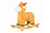 HOMCOM 2 In 1 Kids Toddler Rocking Horse Plush Ride On Giraffe Rocker with Wheels Wooden Base Animal Sounds for 3-6 Years