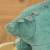 HOMCOM Kids Toddler Rocking Horse Plush Ride On Triceratops Rocker Wooden Base W/ Sound for 3-6 Years Green tail