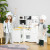 HOMCOM Kids Kitchen Playset, Large Pretend Role Play Kitchen, White
 Lifestyle with child