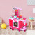 HOMCOM 38 Pcs Kids Children Kitchen Play Set w/ Realistic Sounds Lights Food Utensils Pots Pans Appliances Toy Game Pink lifestyle