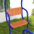 Outsunny Three-In-One Kids Metal Swing Set with Swing, Glider, Rocking Chair Swing, for Ages 3+ years - Orange and Blue rocking seat