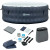 Outsunny Round Hot Tub Inflatable Spa Outdoor Bubble Spa Pool with Pump, Cover, Filter Cartridges, 4-6 Person, Dark Blue package contents