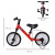 HOMCOM PP Toddlers Removable Stabiliser Balance Bike Red dimensions