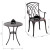 Outsunny Patio Cast Aluminium 3 PCS Bistro Set Coffee Table & 2 Chairs Set Outdoor Garden Furniture Set dimensions