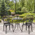 Outsunny Patio Cast Aluminium 3 PCS Bistro Set Coffee Table & 2 Chairs Set Outdoor Garden Furniture Set lifestyle