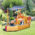 Outsunny Kids Wooden Sandbox, w/ Canopy Bench Seat Storage Space, Aged 3-8 Years Old lifestyle