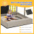 Outsunny Kids Wooden Sandpit, sandbox with canopy & Seats, for Gardens - Grey information sheet 1