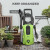 DURHAND 1800W High Pressure Washer, 150 Bar Pressure, 510 L/h Flow, High-Performance Portable Power Washer Jet Wash Cleaner with 6M Hose, Snow Foam Bottle for Garden, Car, Furniture, Green information sheet 1