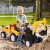 HOMCOM Kids Ride-On Construction Car, with Horn and Detachable Trailer - Yellow
lifestyle