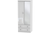 Balmoral 2 Door, 2 Drawer Mirror Wardrobe - White Gloss/White Front Image