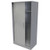 Knightsbridge Sliding 2 Door Wardrobe - Grey Gloss/Grey with an the Door Open