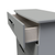 Knightsbridge 5 Drawer Chest - Grey Gloss/Grey with an Open Drawer