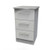 Knightsbridge 3 Drawer Bedside Unit - Grey Gloss/Grey Front Angled View