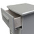 Knightsbridge 3 Drawer Bedside Unit - Grey Gloss/Grey Drawer Open View