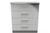 Knightsbridge 4 Drawer Chest - Grey Gloss/Grey Front View