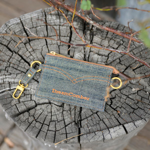 Denim card holder, card holder, ID card window, license window, credit card holder, lightweight