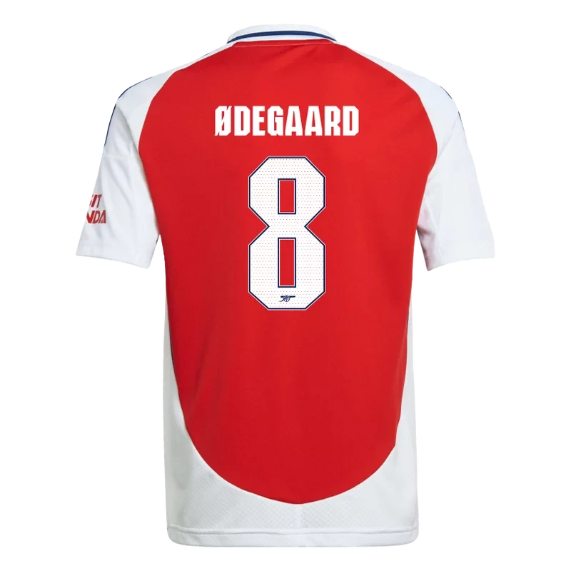 ØDEGAARD #8 Arsenal 24/25 Kid's Home Shirt and Shorts - Arsenal Font