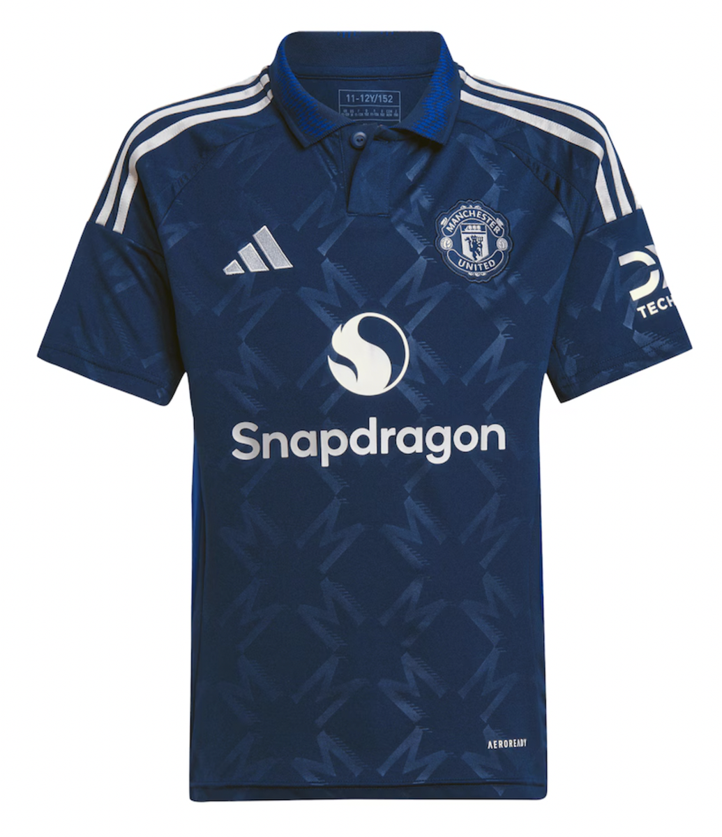 B.FERNANDES #8 Manchester United 24/25 Kid's Away Shirt and Shorts - Man United Font