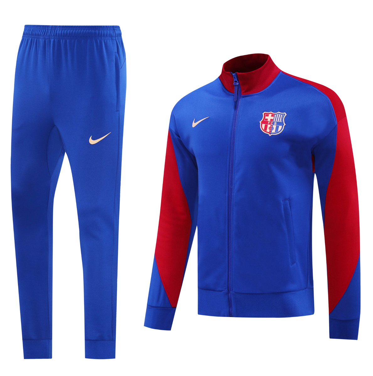 Barcelona 24/25 Men's Blue Long Zip Jacket