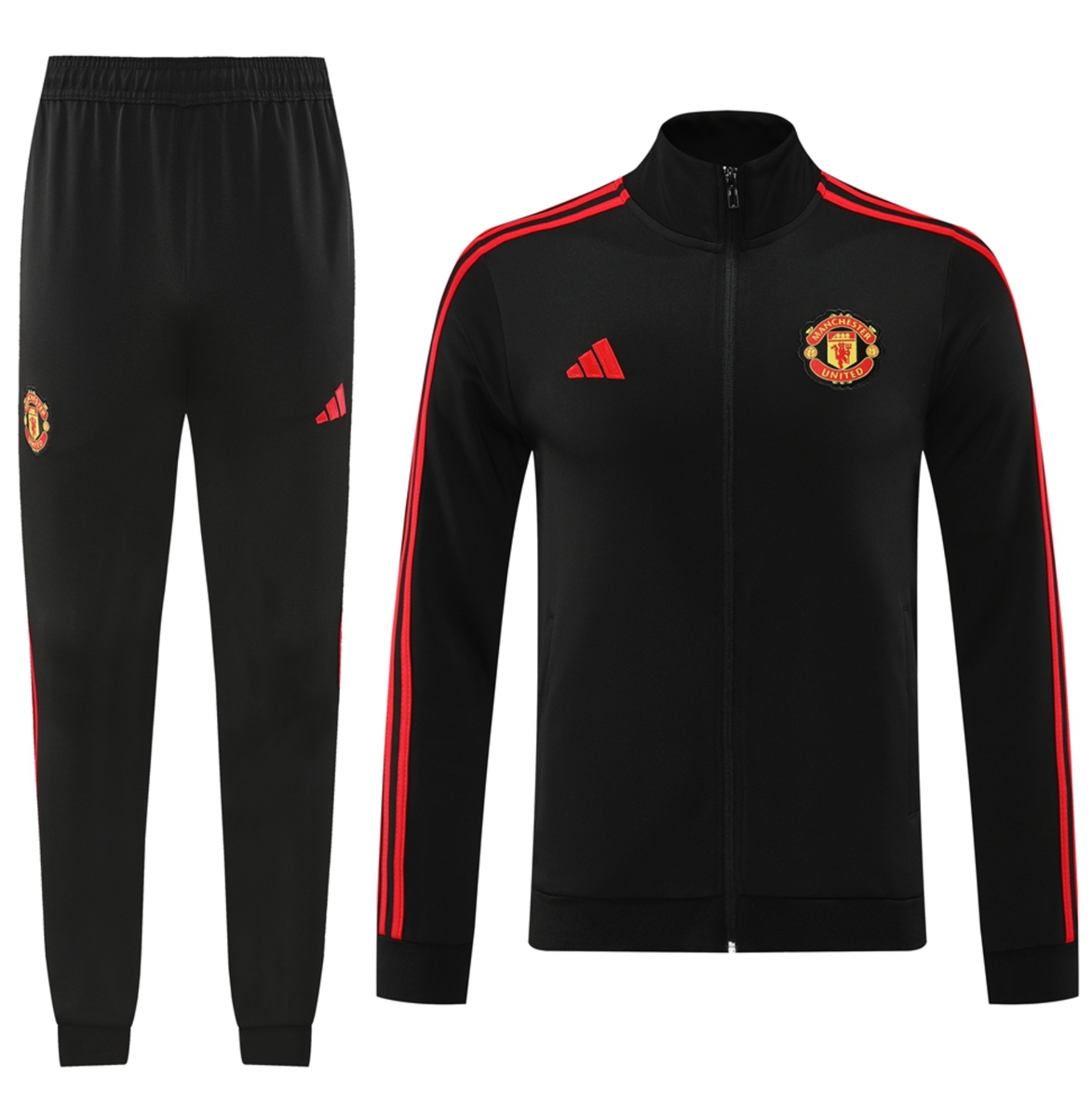 Manchester United 24/25 Men's Black Long Zip Jacket