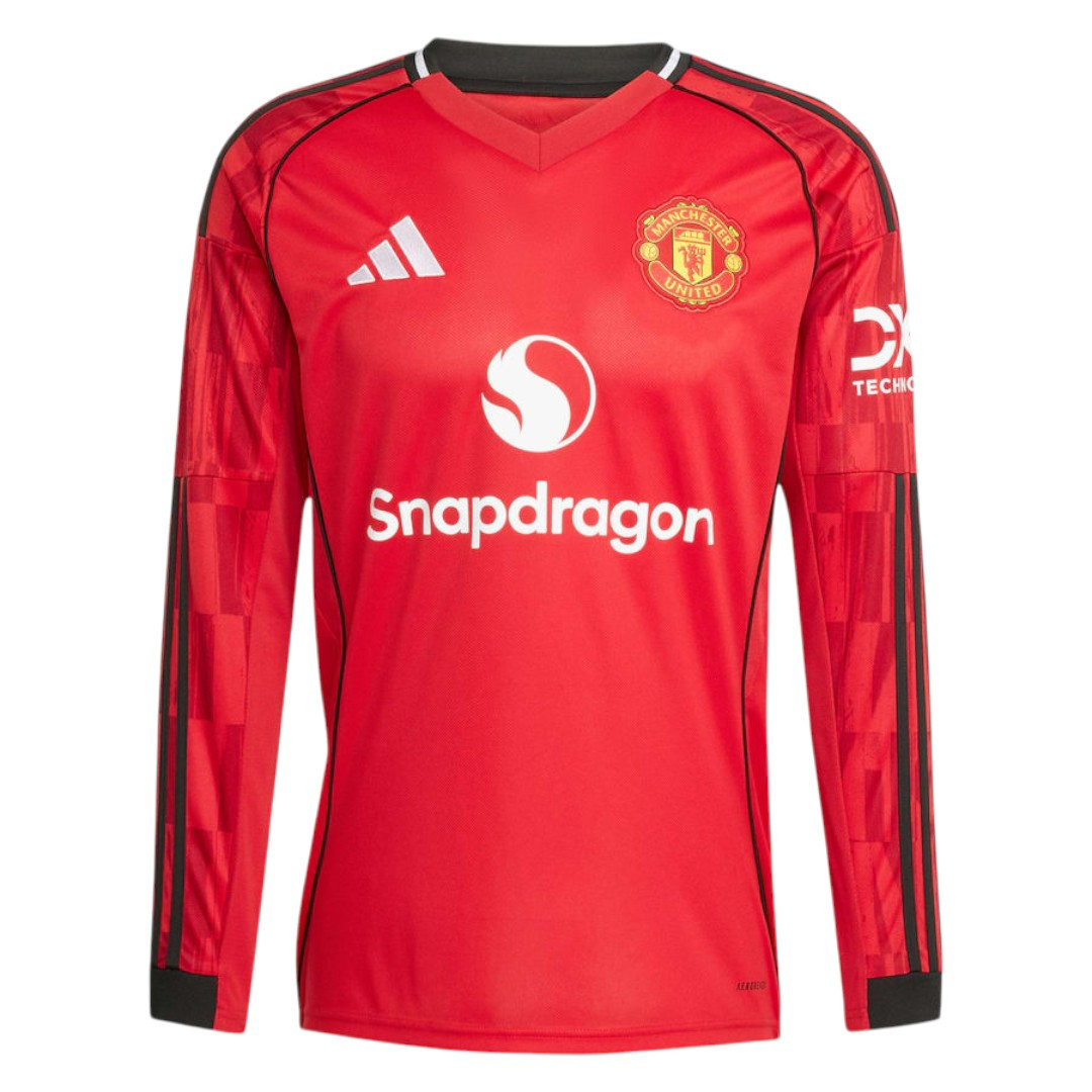 Manchester United 25/26 Men's Home Long Sleeve Shirt