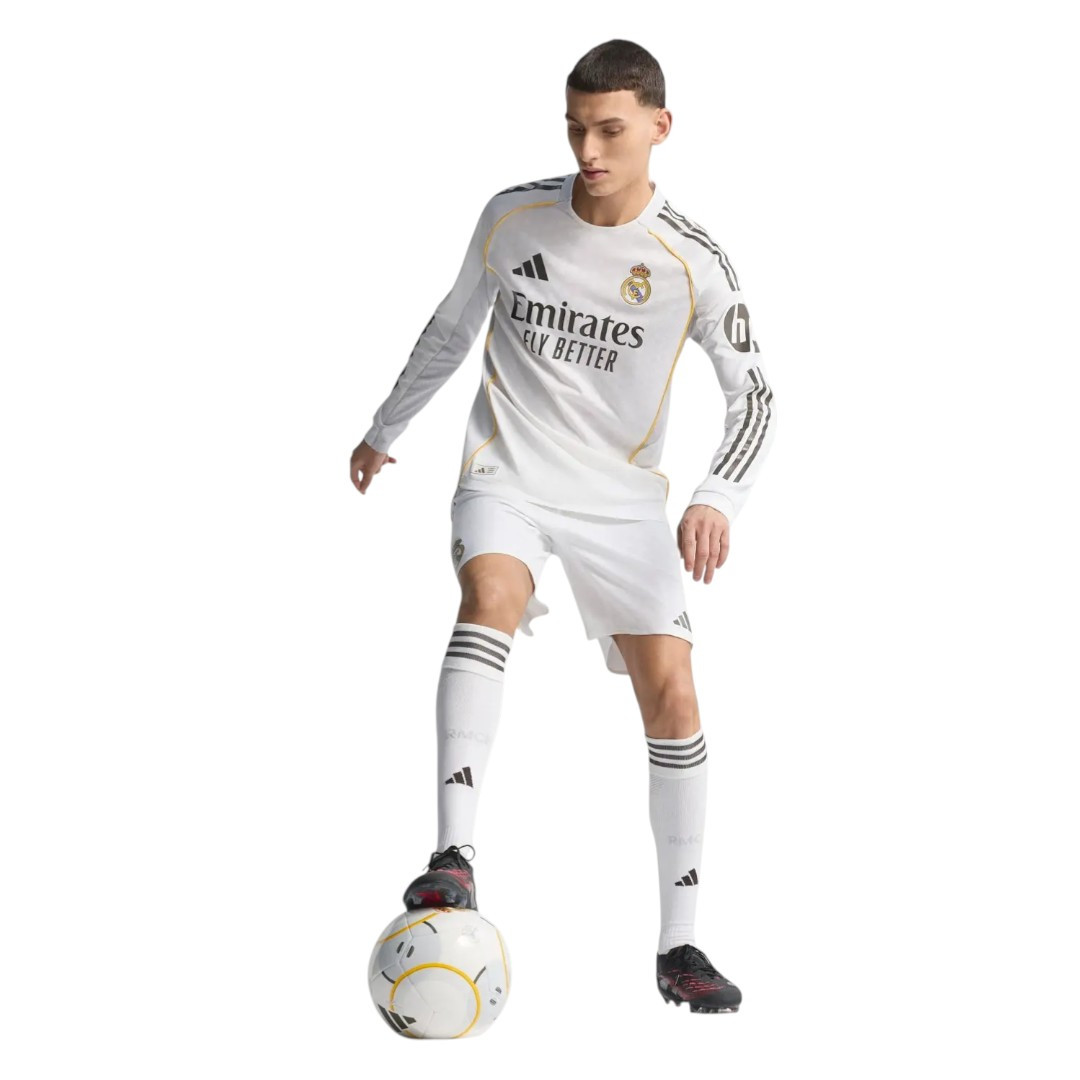 Real Madrid 25/26 Authentic Men's Home Long Sleeve Shirt