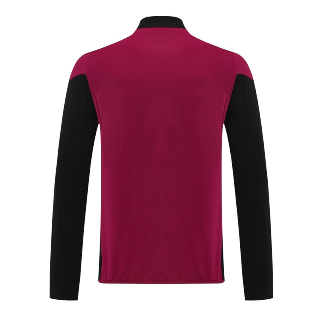 AS Roma 25/26 Men's Red Long Zip Windbreaker