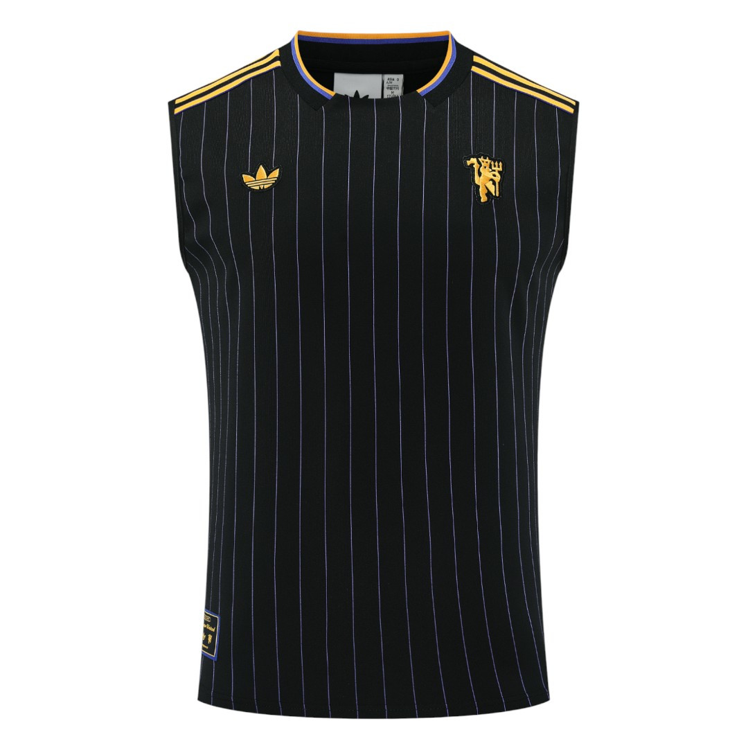 Manchester United 25/26 Men's Black-Gold Terrace Icon Tank Top