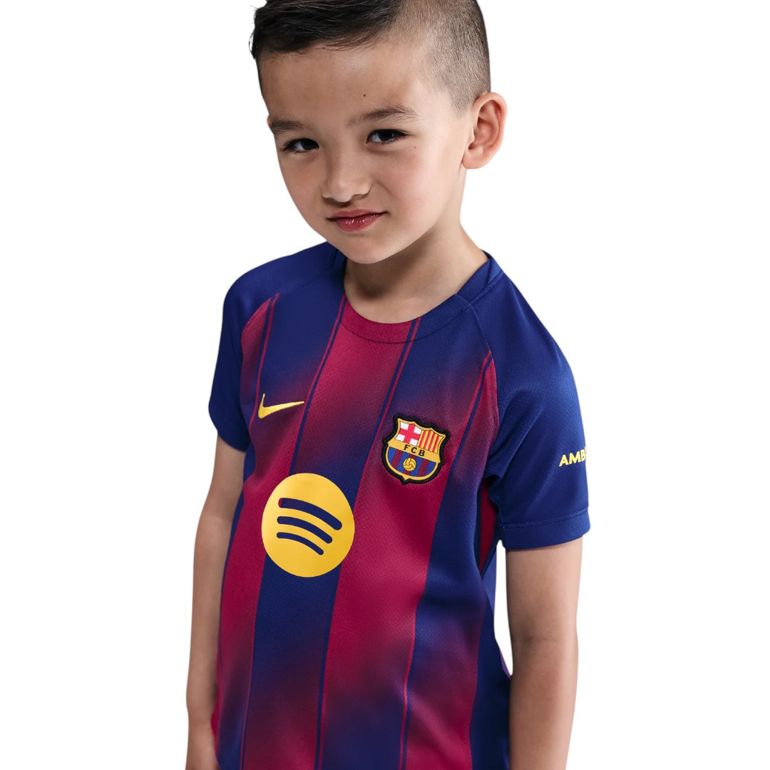 LAMINE YAMAL #10 Barcelona 25/26 Kid's Home Mini-Kit - La Liga Font