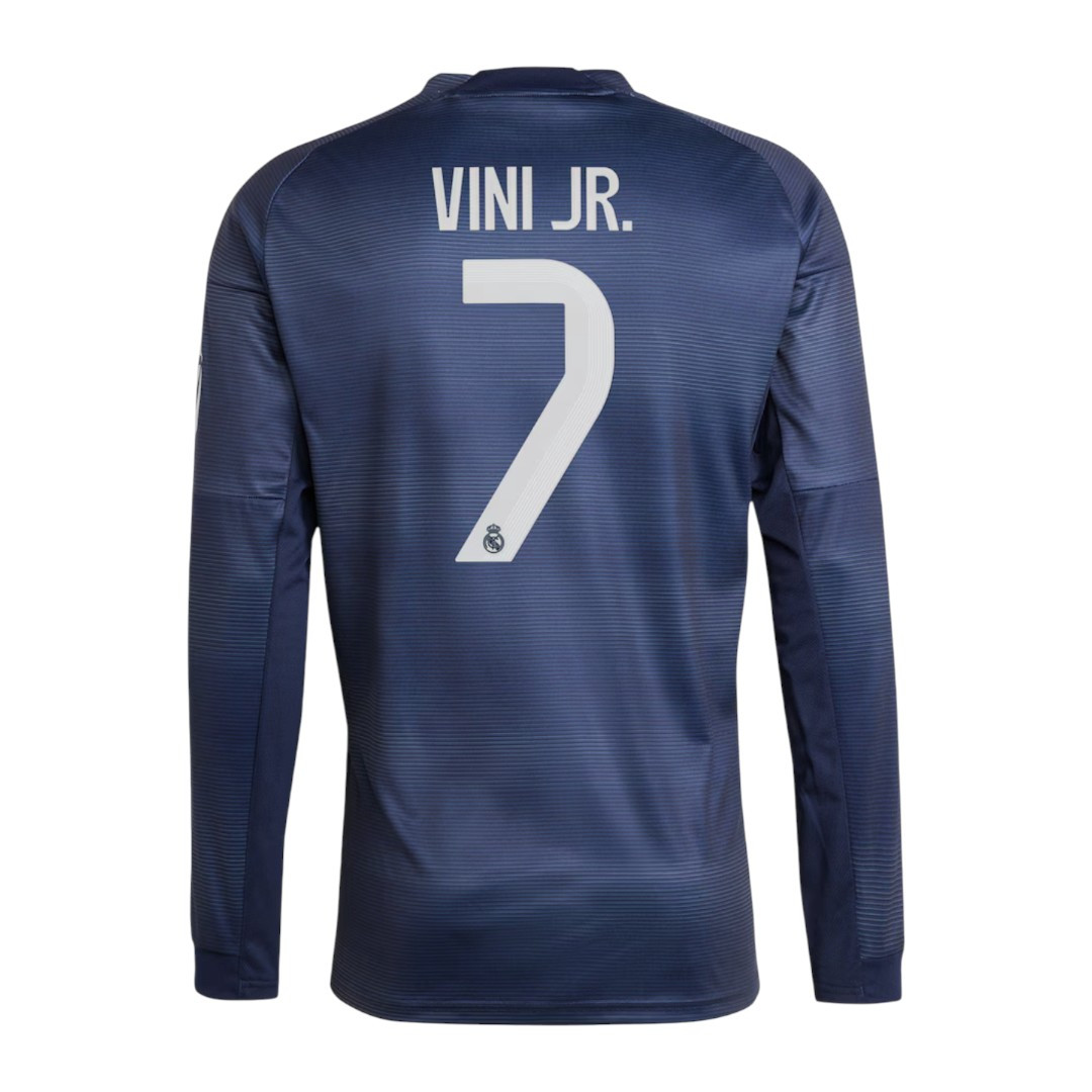 VINI JR #7 Real Madrid 25/26 Men's Away Long Sleeve Shirt