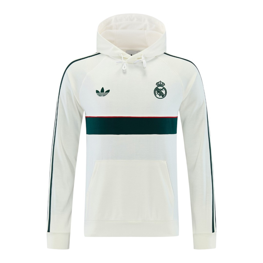 Real Madrid 26/27 Men's White-Green Hoodie