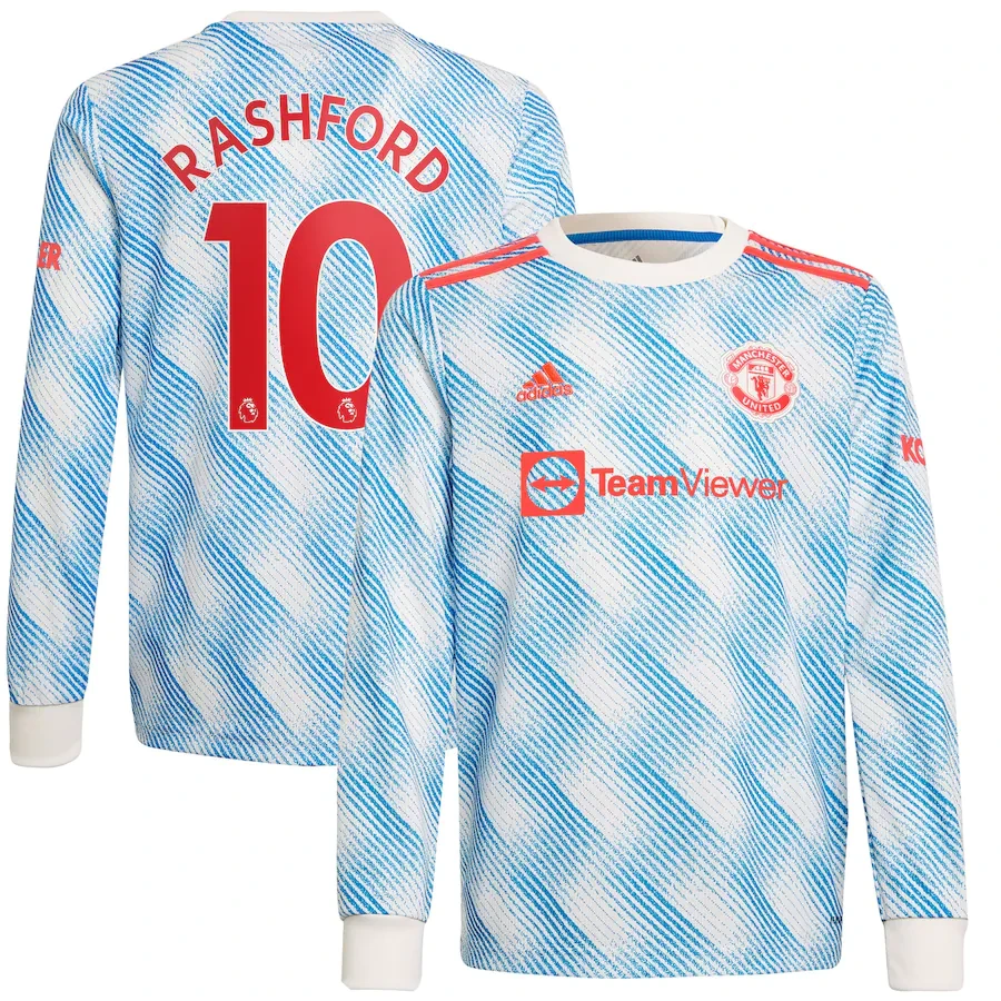 RASHFORD #10 Men's 21/22 Long Sleeve Stadium Manchester United Away Shirt