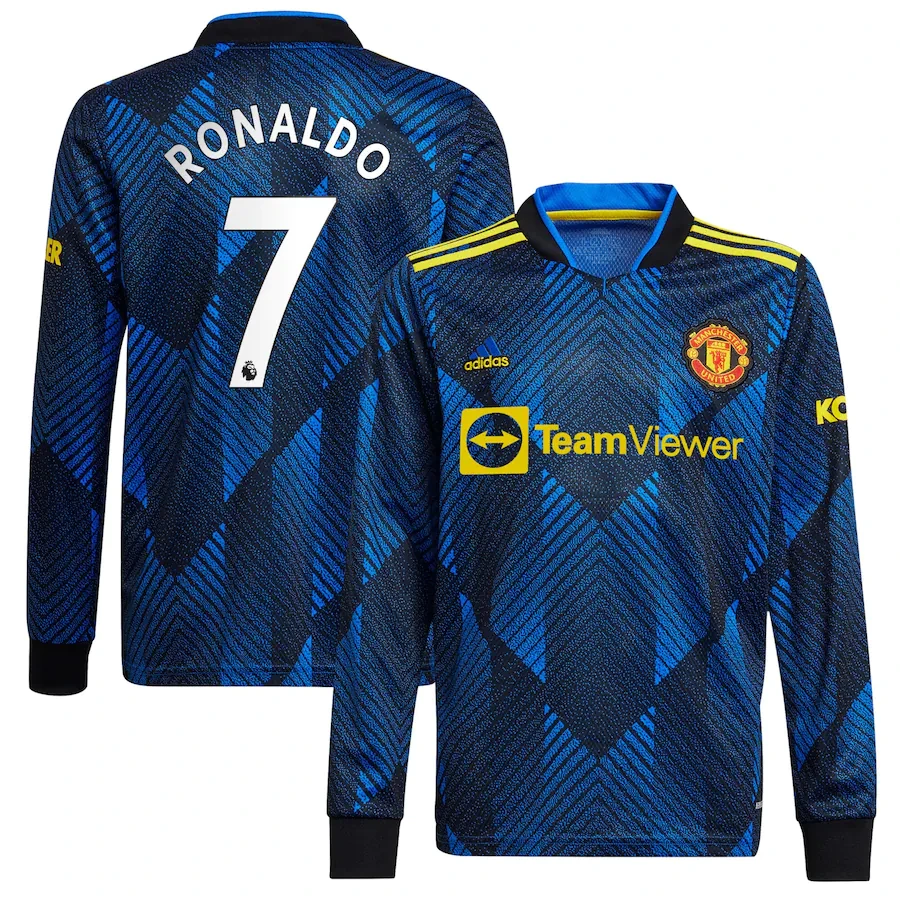RONALDO #7 Men's 21/22 Long Sleeve Stadium Manchester United Third Shirt